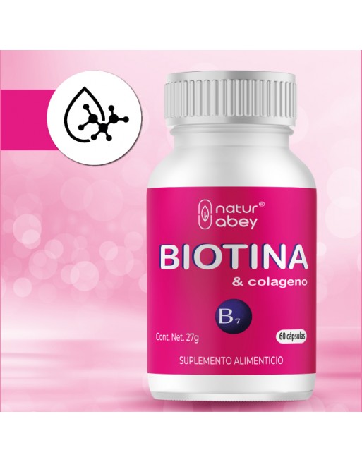Biotina & Colágeno Abey , 3-pack Fortalece   Cabello Piel Uñas  Articulaciones Musculos