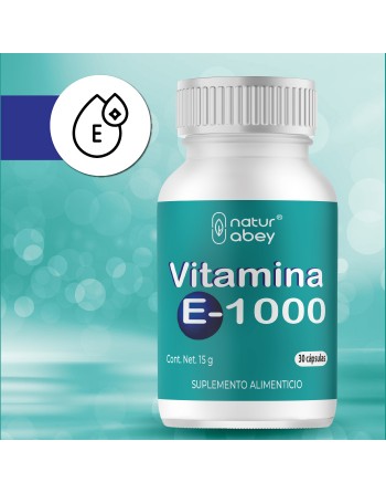 Vitamina E- 1000U Abey Antioxidante  Tratamiento y prevención de la deficiencia de Vitamina E.   Cabello Piel Uñas  Articulacion
