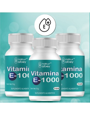 Vitamina E- 1000U Abey Antioxidante  Tratamiento y prevención de la deficiencia de Vitamina E.   Cabello Piel Uñas  Articulacion Vitamina E- 1000U Abey Antioxidante  Tratamiento y prevención de la deficiencia de Vitamina E.   Cabello Piel Uñas  Articulacion