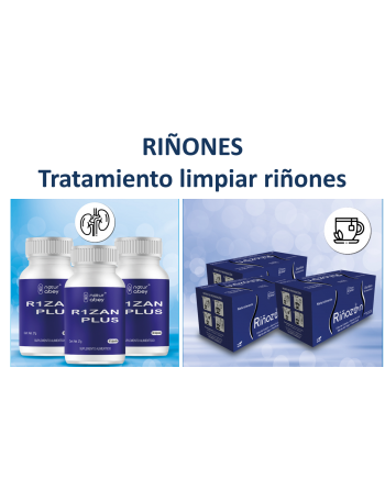Tratamiento para Riñones, purifica Riñones, 6 Pack, Tés y cápsulas