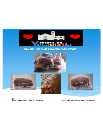 Cecina Yecapixtla a domicilio, sabor de pueblo "YK"
